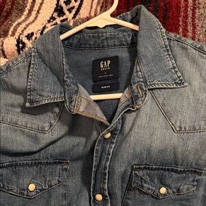 MEN GAP Classic Blue Denim Shirt